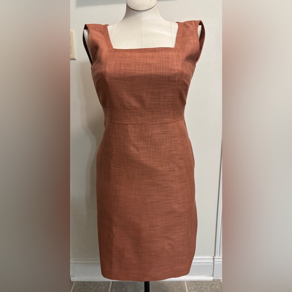 Lafayette 148 New York Terracotta Mini Spencer Dress Wool, Cotton & silk dress 2